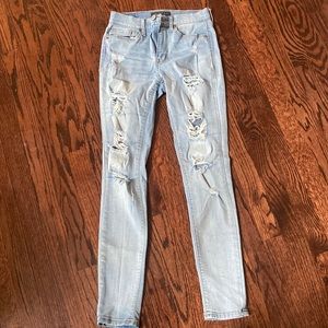 Aeropostale distressed high waisted jeggings